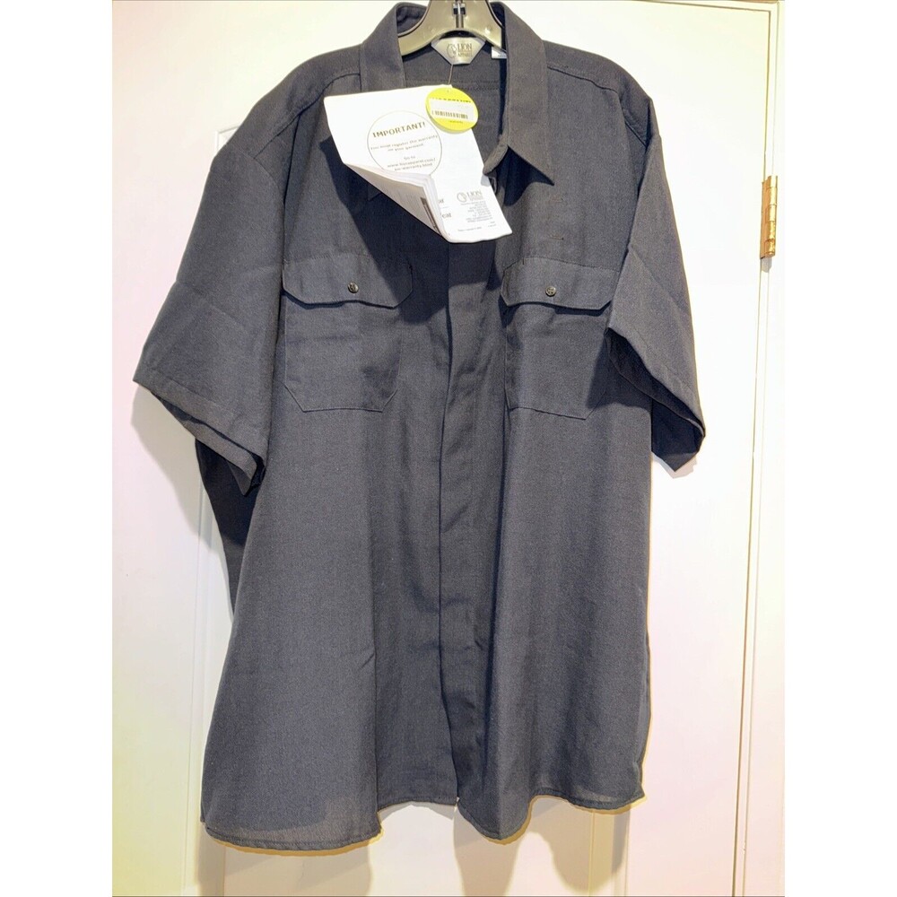 NWT Mens Lion Apparel 100% Nomex IIIA Fire Resistant Work Shirt 4 XL Dark Blue